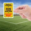 6 Fingers Fev hand 6 finger mickey take of Featherstone Rovers rugby league fan stickers