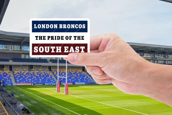 London - Pride of the Southeast hand London Broncos the Pride of the South East fan sticker pack