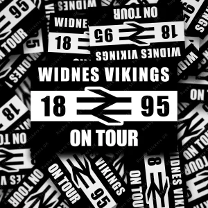 Widnes on Tour display Widnes fans on tour since 1895 fan stickers