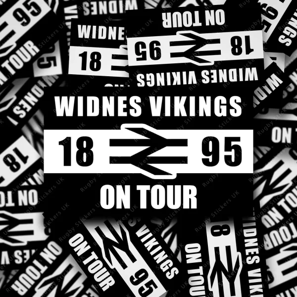 Widnes on Tour display Widnes fans on tour since 1895 fan stickers