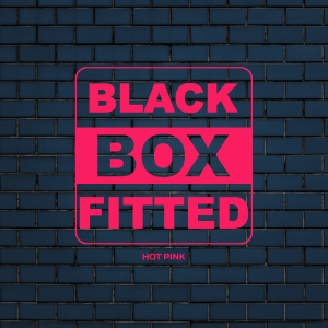bright pink black box fitted vinyl decal