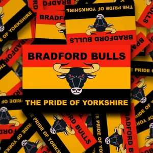 bulls- pride of yorkshire display Bradford Bulls - The Pride of Yorkshire fan stickers