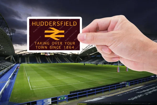 huddersfield - Taking over your town hand Huddersfield, taking over your town since 1864 stickers