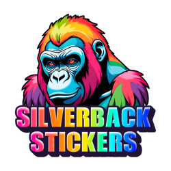 NO WEBSITE Colourful Silverback Logo Design